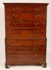 A Georgian mahogany tallboy ch