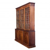 A GEORGIAN MAHOGANY THREE DOOR