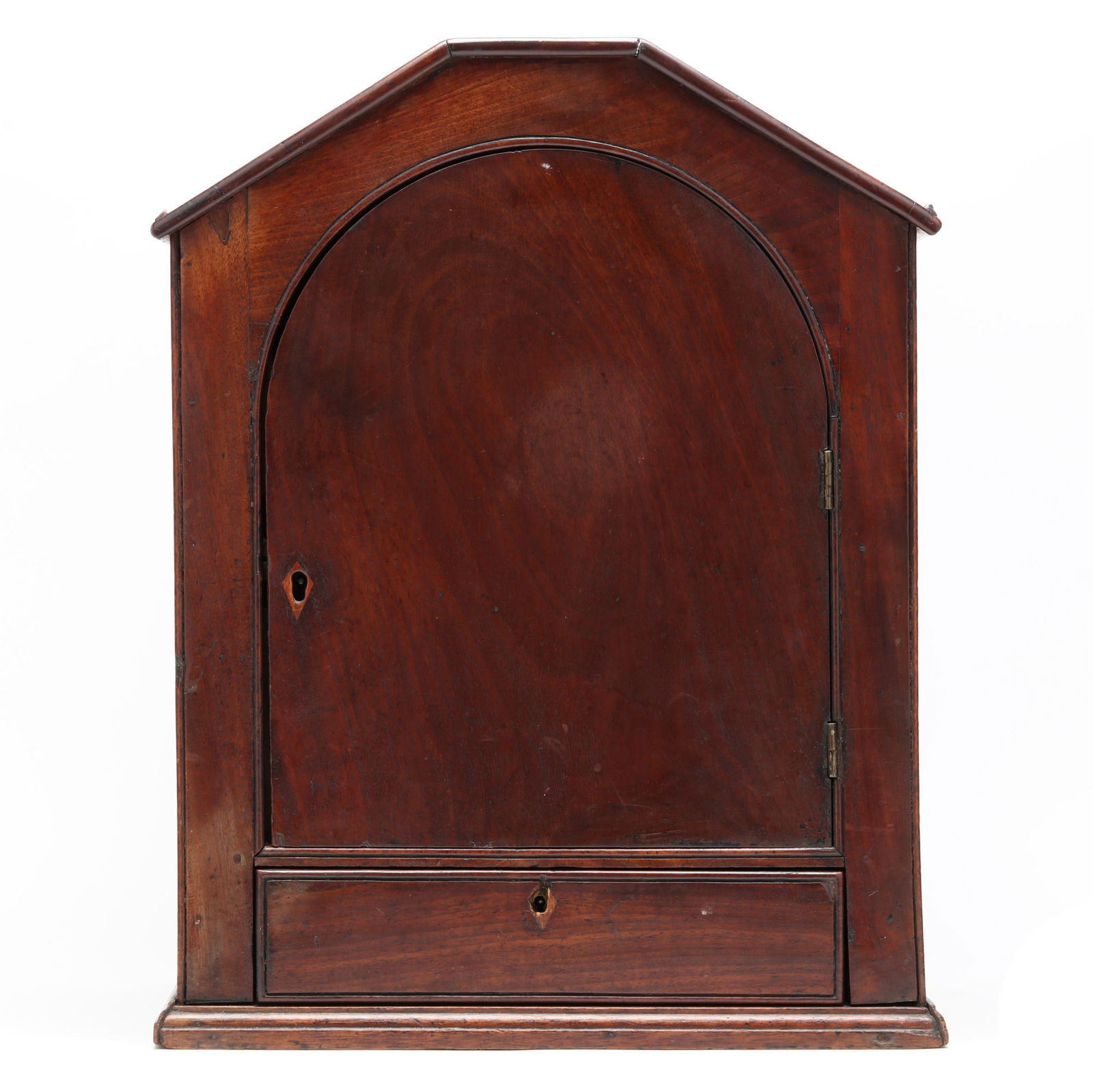 A GEORGIAN MOHAGANY WIG CABINETA