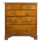 A GEORGIAN OAK CHEST A Georgia