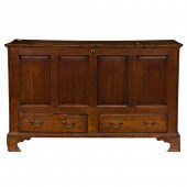 A GEORGIAN OAK MULE CHEST A Ge