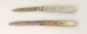 A Georgian penknife with mothe