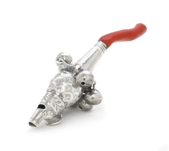 A Georgian Silver Baby Rattle