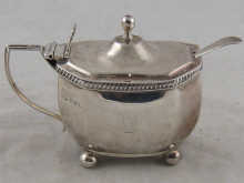 A Georgian silver mustard on ball