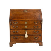 A GEORGIAN SLANT FRONT OAK DES