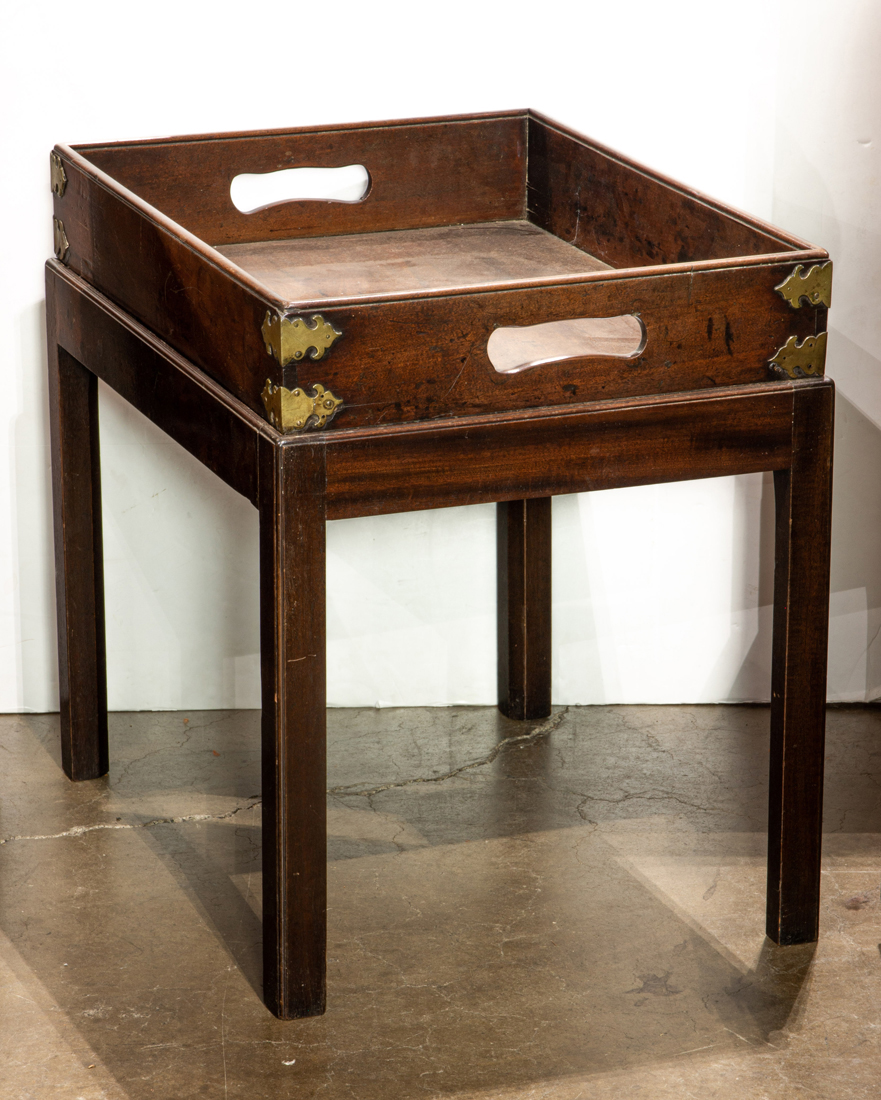 A GEORGIAN STYLE BUTLER'S TRAY WITH
