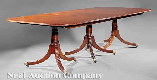 A Georgian-Style Carved Mahogany