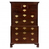 A GEORGIAN STYLE MAHOGANY CHES