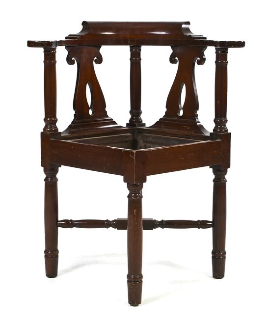 A Georgian Style Mahogany Corner