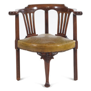 A Georgian Style Mahogany Corner