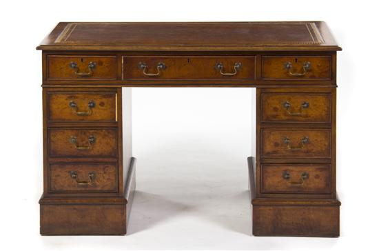*A Georgian Style Pedestal Desk