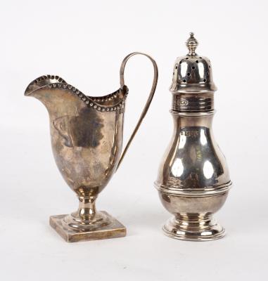 A Georgian style silver cream