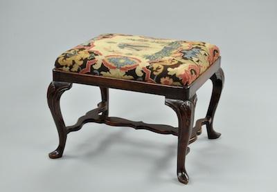 A Georgian Walnut Stool with