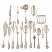 A GERMAN .800 SILVER FLATWARE