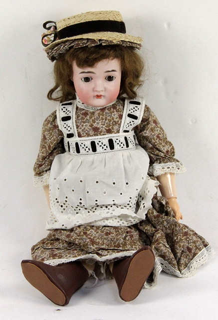 A German bisque headed doll