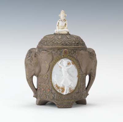 A German Bisque Tobacco Humidor
