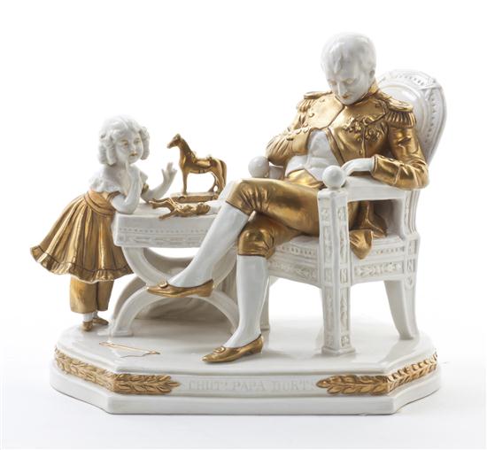 A German Blanc de Chine Parcel Gilt
