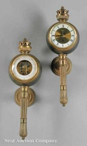 A German Brass-Mounted Clock a