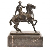 A German bronze equestrian sta