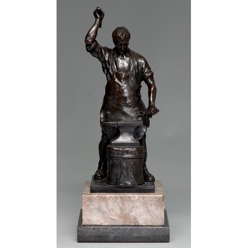 A German bronze sculpture of a