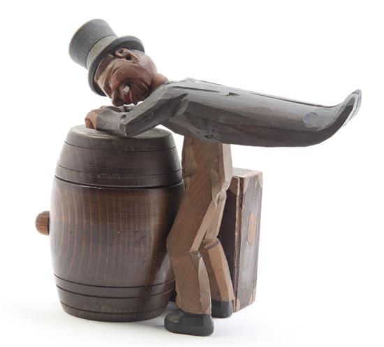 A German Carved Wood Figural