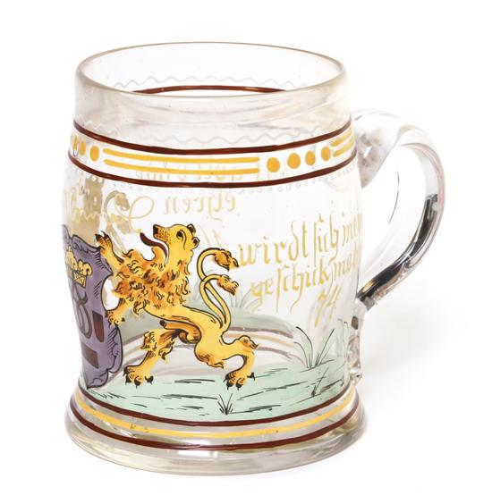 A German Enameled Glass Mug