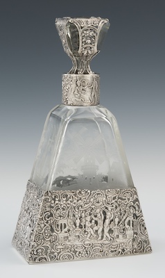 A German Large Silver Mounted