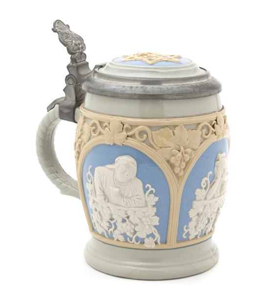 A German Mettlach Stein depicting
