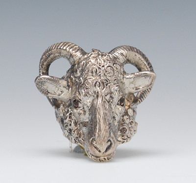 A German Mika Silver Plated Ram's