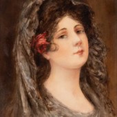A German Painted Porcelain Pla