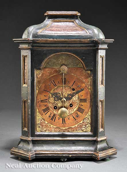 A German Polychromed Mantel Clock