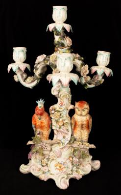 A German porcelain flower encrusted