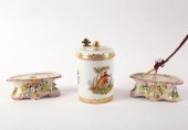 A German porcelain lidded tank
