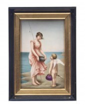 * A German Porcelain Plaque de
