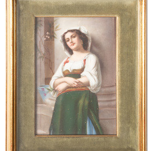 A German Porcelain Plaque Late
