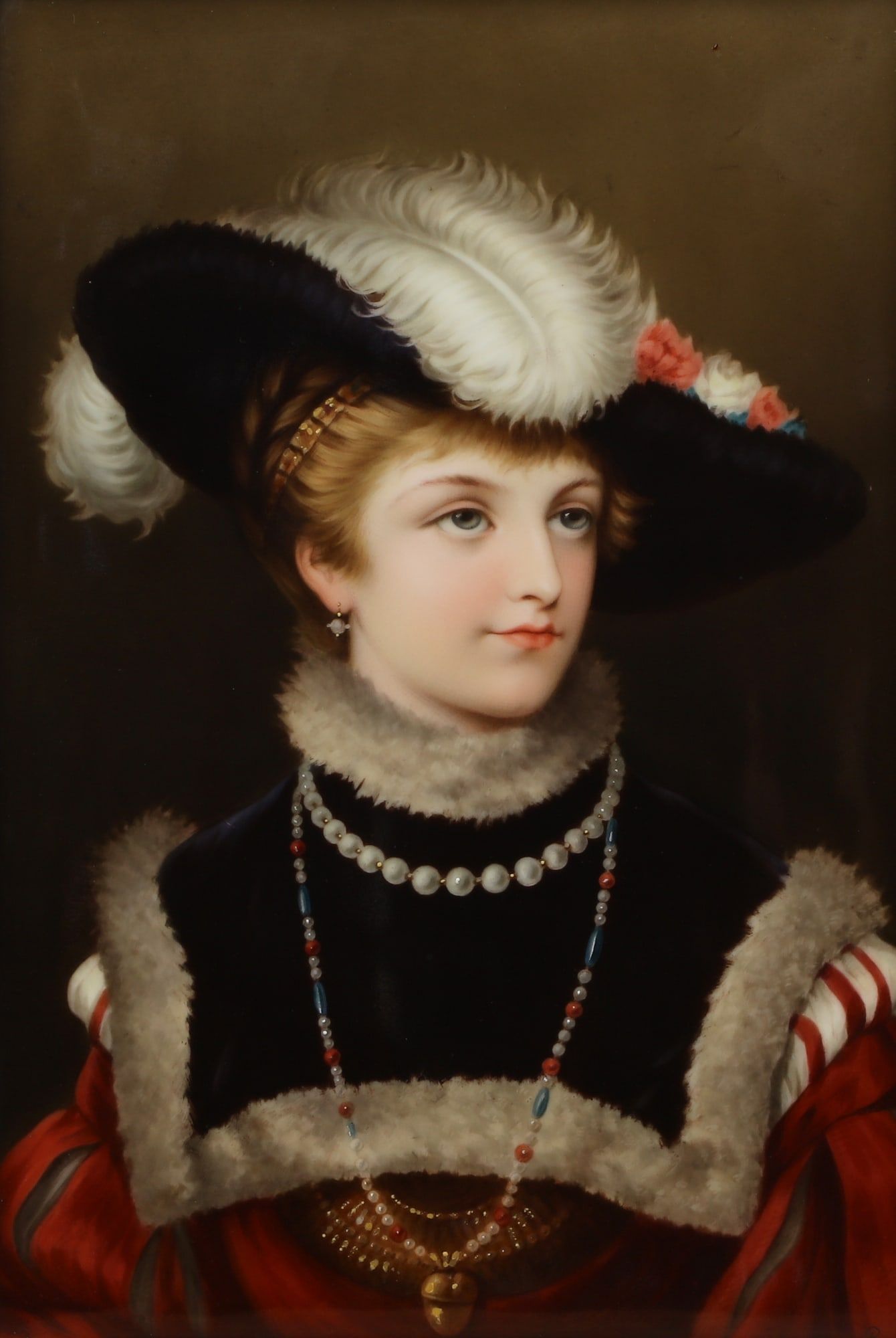 A GERMAN PORCELAIN PLAQUE, LATE