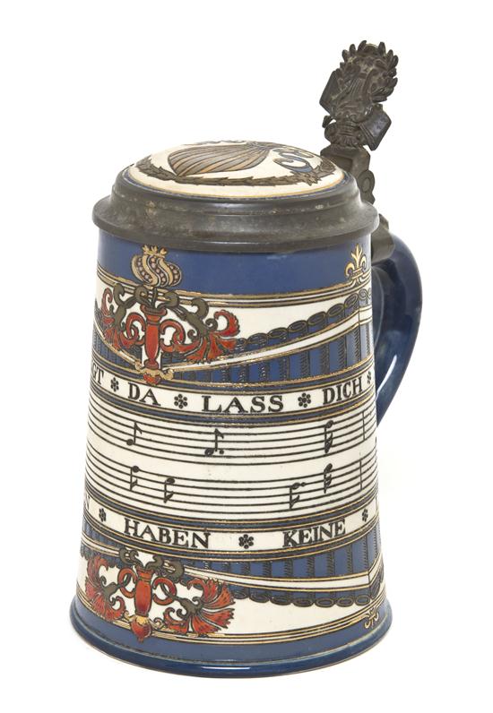 * A German Pottery Stein Mettlach