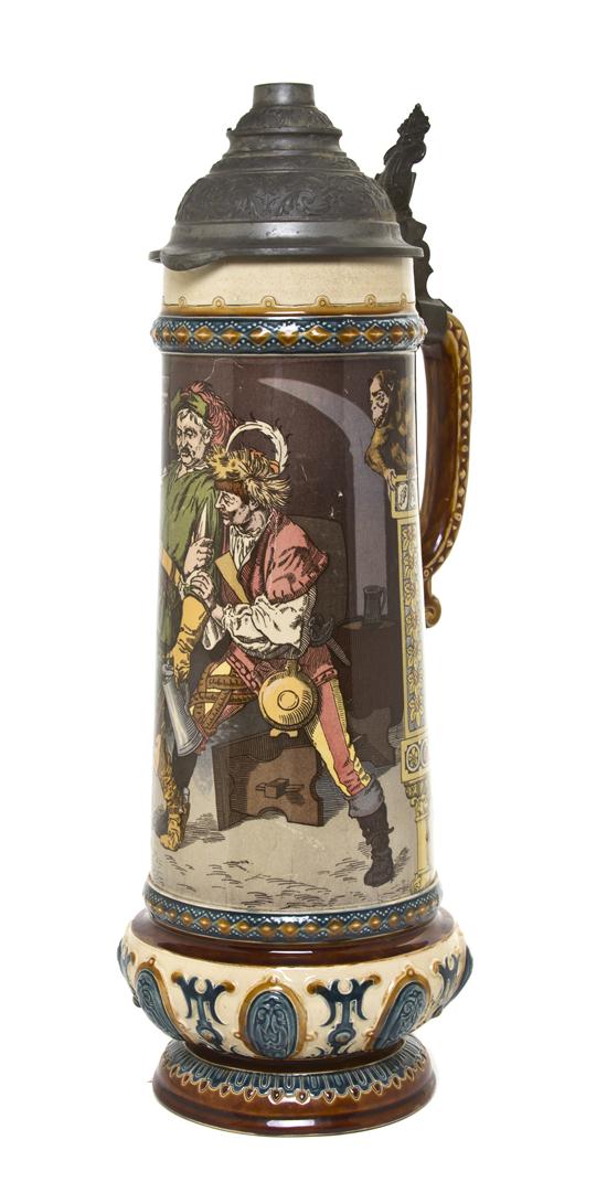 *A German Pottery Stein Villeroy