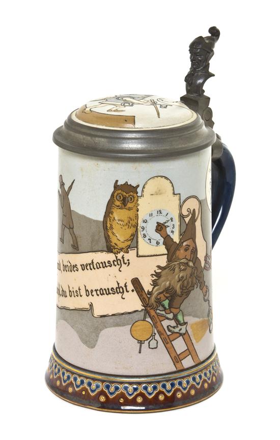 *A German Pottery Stein Villeroy