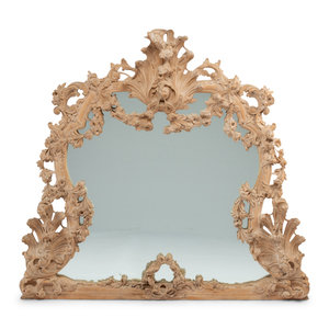 A German Rococo Style Limed Wood