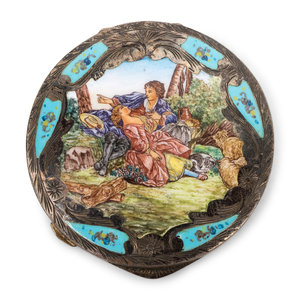 A German Silver and Enamel