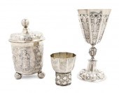 A German Silver Footed Vessel
