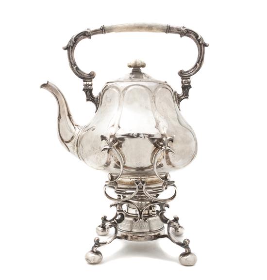 A German Silver Tea Kettle having