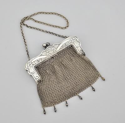 A German Silver Wire Mesh Purse