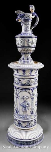A German Stoneware Ewer and As