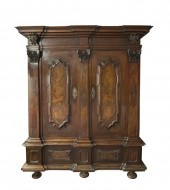 A German walnut panelled shran