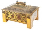A GERMAN WOOD-INLAID BRASS JEW