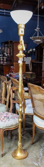 A GIACOMETTI STYLE FLOOR LAMP