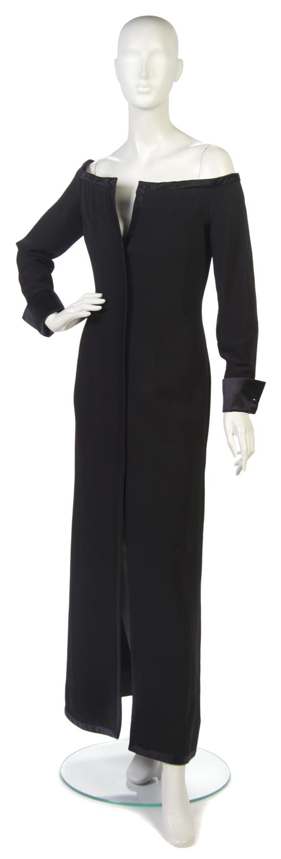 A Gianni Versace Black Crepe