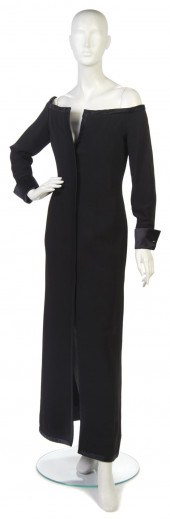 A Gianni Versace Black Crepe '